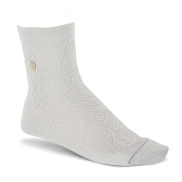 2PR Birkenstock Cotton Bling Ajour Socks Gray & Blush Pink Metallic Size… - Picture 2 of 4